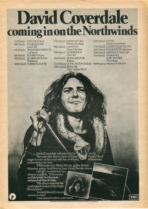 Whitesnake’s First Concert March 3, 1978