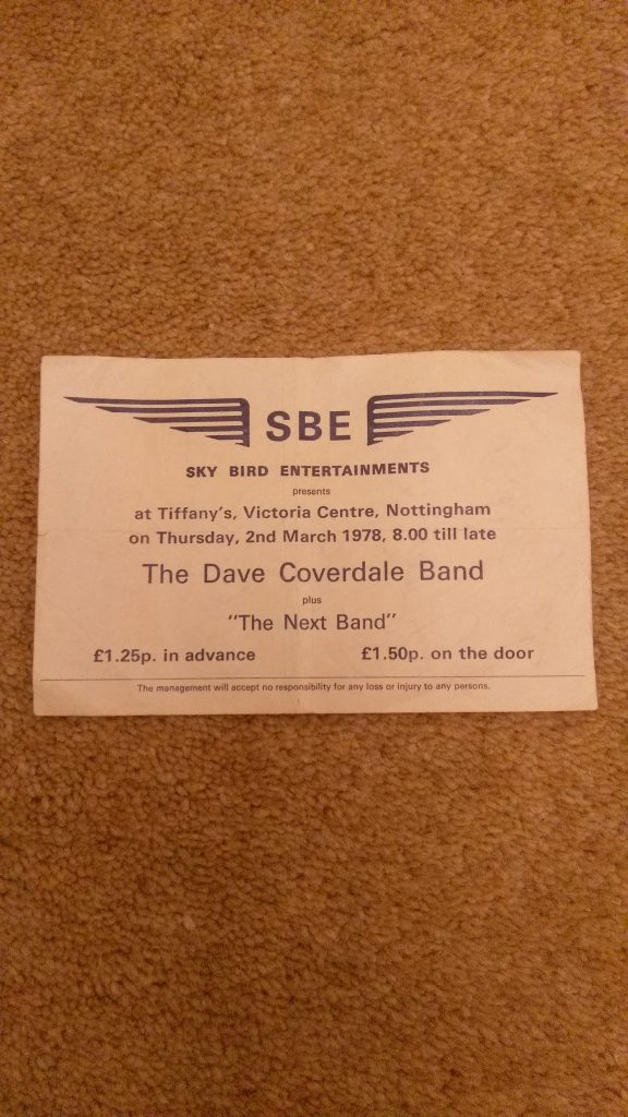 The original ticket for the first show, that was made valid for the Lincoln Polytechnic...:)