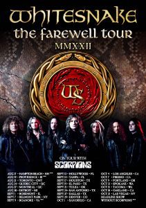Whitesnake Farewell Tour USA Dates 2022